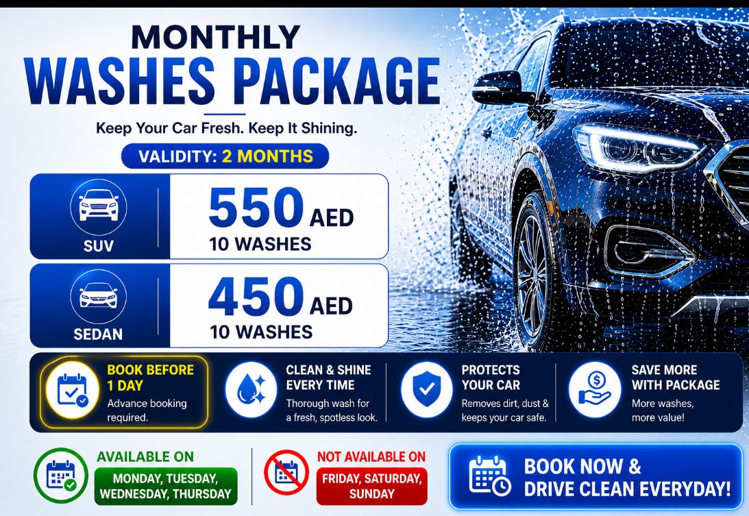 Mobile car wash in dubai